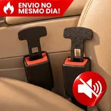 KIT 2 Fivelas Lingueta Clip Cinto de Segurança Anti Alarme Sonoro Carro Universal