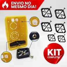 Kit Salva Abas Caixinha De Luz P/ Tomada Interruptor Elétrico Reparo Instalação Caixas de Parede