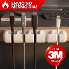 Organizador de Cabos com Fita 3M Porta Fios Mesa Escritório Suporte para Cabos USB