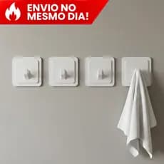 Kit Ganchos Modernos Sem Furos Fácil Instalação Adesivo 3M de Parede Toalha de Rosto Banho Roupas Colares Bolsas