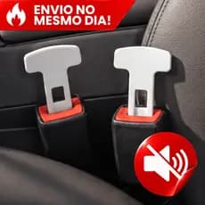 Kit 2 Clipes Fivela para Cinto de Segurança Universal para Carro Plug Alarme Sonoro Extensor Oculta Discreta