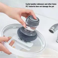 Escova de Cozinha Automática para Enchimento de Líquidos com Dispensador de Sabão e Boa Empunhadura para Limpeza de Pias