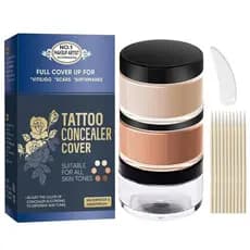 Maquiagem para Cobrir Tatuagens à Prova d'Água, Corretivo para Tatuagens em 2 Cores, Resistente à Água e ao Suor, Adequa