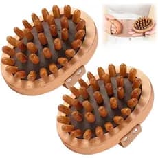 Escova de Pressão para Meridianos, Ferramentas de Massagem em Madeira, Escova Ergonômica de Massagem Corporal em Madeira
