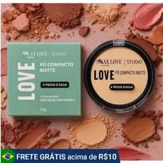 Pó Compacto Matte Vegano Max love Prova D’Água 200 A 211