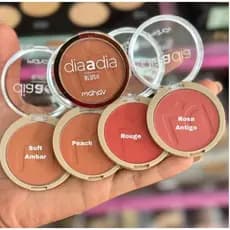 Blush Mahav Compacto Alta Pigmentação Efeito Natural Longa Duração 8 Cores