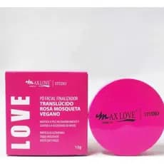 Pó Finalizador Translúcido Max Love 12g Vegano | Banana, Translúcido, Porcelana, Blindagem e Rosa Mosqueta