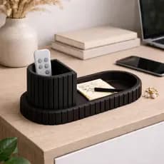 Organizador de Mesa Porta Caneta Lápis  Minimalista Multiuso Porta-Canetas, Chaves, Fones e Controle