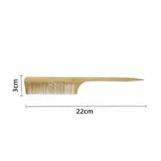 PENTE DE MADEIRA PARA BARBA Bambu Profissional Antiestético.