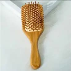 Escova de Cabelo de Bambu Natural - Anti Frizz com Massageador Capilar Profissional-Ideal para Uso Diário-Cabeleleiros.