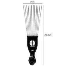 Pente Garfo Para Cabelo AFRO Dentes de Metal Cabeleleiro Barbeiro Salão