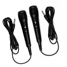 Kit Microfone Profissional Com 2 Unidades Com Fio Dinâmico