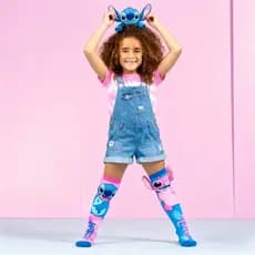 Meia 3D Stitch Angel Capivara Infantil Cano Alto Divertida Meias Menina Menino