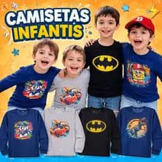 Blusa Infantil Menino Camiseta Manga Longa Estampada Masculino Confortável 1 ao 8 Meia Estação