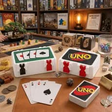 Kit Porta Cartas Uno e Baralho Caixa Organizadora Case Box Proteção Jogos
