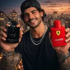 Kit de 1 Ate 2 Perfumes Red Ferrari Sedução e Luxo Night no mesmo Poder para Homens