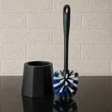 Escovas Sanitária Elegante com Suporte Preto ou Branco Resistente Design Moderno Funcional Banheiro