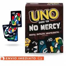 UNO No Mercy Mattel Jogo de Cartas 168 Cartas Família Amigos Diversão Alta Qualidade Novas Regras