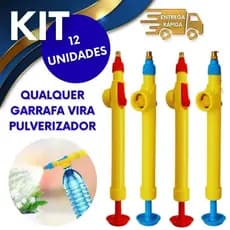12 PULVERIZADOR DE GARRAFA PET 29CM BORRIFADOR MANUAL PARA JARDINAGEM LIMPEZA PRÁTICO E VERSÁTIL