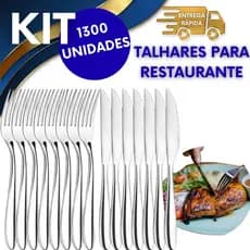 JOGO DE TALHERES GARFO FACA ALMOCO E JANTAR 1300 PEÇAS RESTAURANTE COZINHA BUFFET EVENTOS FESTAS