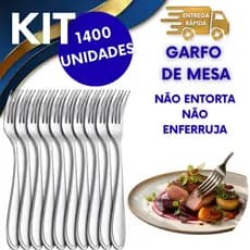 GARFO DE MESA POSTA 1400 PEÇAS RESTAURANTES COZINHA TALHERES INOX PREMIUM MARMITA VIAGEM BUFFET