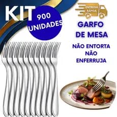 GARFO DE MESA POSTA 900 PEÇAS RESTAURANTES COZINHA TALHERES INOX PREMIUM MARMITA VIAGEM BUFFET