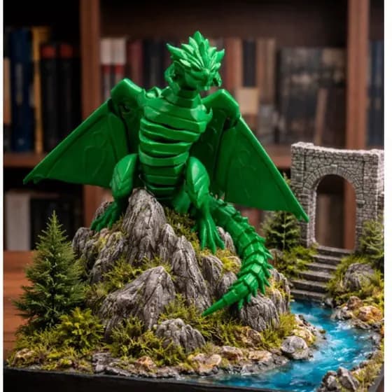 Dragão Articulado Premium 100% Articulado Decoração Geek Presente Colecionável