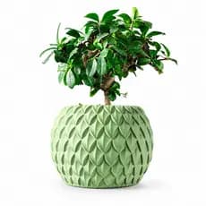 Vaso Decorativo Cachepot Texturizado para Suculentas Bonsai Planta Artificial Decoração Sala Mesa Escritório