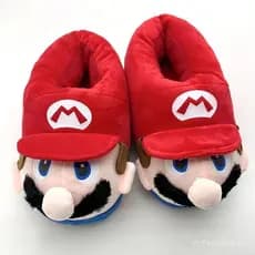 ⭐     Chinelos fofos do Mario, sapatos de algodão para casais no inverno, uso criativo em casa, chinelos IXTN.