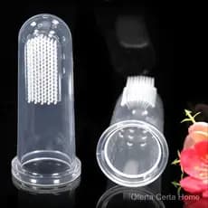 ⭐ Escova de dentes de dedo para cães e gatos para limpeza e cuidado oral de animais de estimação, escova de silicone tra