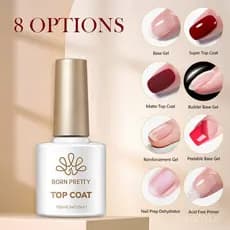 ⭐     O gel de unhas funcional básico BORN PRETTY, adequado para Q6WB, pode ser usado como base, top coat, gel fortalece