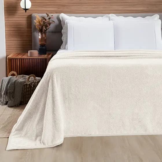 Cobertor Casal Queen Gigante 2,20 x 2,40 Grossa Antialérgico Flannel Pelinhos Premium Macio Peseira