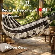 Rede de Descanso Bucho de Boi 100% Algodão Reforçada 4,5m Punho a Punho