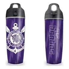 Garrafa Squeeze Corinthians Roxa | Oficial | Ideal para o Dia a Dia