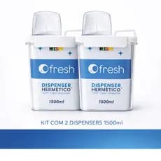Dispenser para Sabão em pó  amaciente etc com copo dosador/tampa hermética