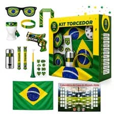 Kit torcedor do Brasil  Copa 2026  12 peças