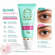 Hidratante Renovador Para Área dos Olhos  Kokeshi Olhos de Gueixa 15g facial skincare coreano