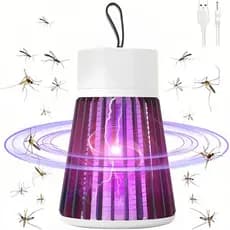 Luminária Antimosquito UV com USB - Armadilha Elétrica Portátil para Insetos, Cores Verde e Cinza!