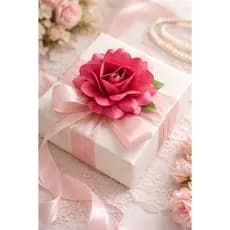 5 Flores de Papel Rosa - Flor para decoração de topo de bolo, Lembrancinha e arranjos de Papel. ENVIO IMEDIATO