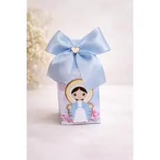 ENVIO EMEDIATO - Kit festa infantil personalizado Santinha, Nossa Senhora, kit pegue e monte com o nome e a idade.