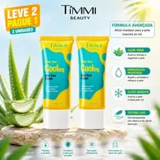 Kit 2 Pós-sol TIMMI BEAUTY Gel Calmante Refrescante com Aloe Vera e 5 Ceramidas