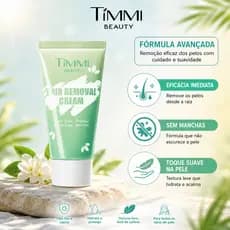 Creme Depilatório TIMMI BEAUTY Suave à Base de Plantas Hidratação e Suavidade