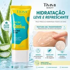 Gel Creme Calmante Hidratante Aloe Vera Pantenol Ceramidas 50g