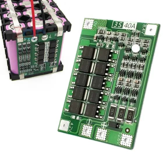 Placa de Proteção BMS 3s 40A Circuito de Proteção Carregador de Bateria de Lítio 18650 12,6V