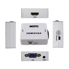 Adaptador Conversor HDMI para VGA Full HD 1080P com Áudio P2 para PC Notebook PS4 Xbox