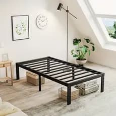 Estrado de Cama Metal Solteiro Casal Dobrável Reforçado Base de Ferro Resistente Fácil de Instalar