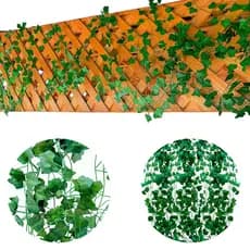 Planta Trepadeira Artificial Hera Verde Realista Folhagem Pendente Decorativa