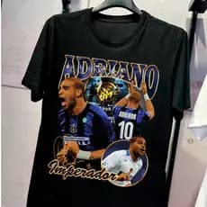 Camiseta De Algodão Adriano Imperador Futebol Camisa De Time ronaldo fenomeno