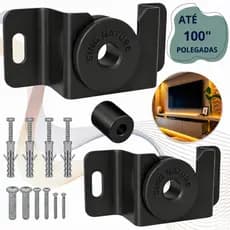 Suporte TV Fixo Universal 10” a 100” Polegadas | LED LCD Smart 4K Ultra HD | Compatível Todas as Marcas | Padrão parede