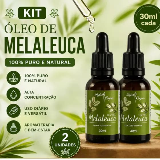 Kit 2 Óleos de Melaleuca 100% Puro – Rotina de Cuidados  30ml
